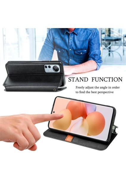 Xiaomi 12 Lite Cüzdan Kılıfı ile Uyumlu, Kart Tutuculu, Pu Deri Flip Kickstand Kapak (Yurt Dışından) indirimleri