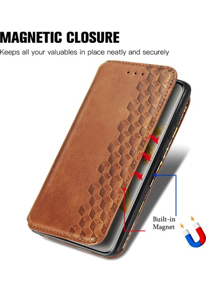 Yihang Boutique Huawei Mate 50 Pro Cüzdan Kılıfı ile Uyumlu, Kart Tutuculu, Pu Deri Flip Kickstand Kapak (Yurt Dışından)