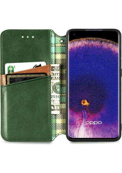 Yihang Boutique Oppo Find X5 Cüzdan Kılıfı ile Uyumlu, Kart Tutuculu, Pu Deri Flip Kickstand Kapak (Yurt Dışından)