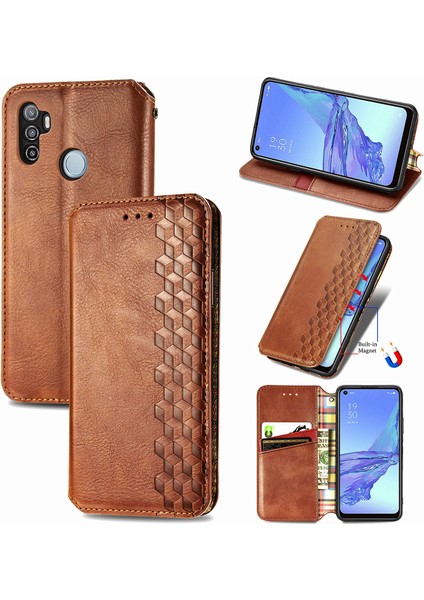 Yihang Boutique Oppo A53 2020 Cüzdan Kılıfı ile Uyumlu, Kart Tutuculu, Pu Deri Flip Kickstand Kapak (Yurt Dışından)