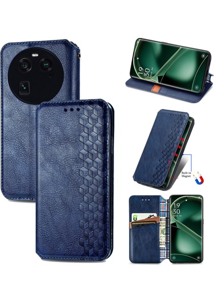 Oppo Find X6 Cüzdan Kılıfı ile Uyumlu, Kart Tutuculu, Pu Deri Flip Kickstand Kapak (Yurt Dışından)