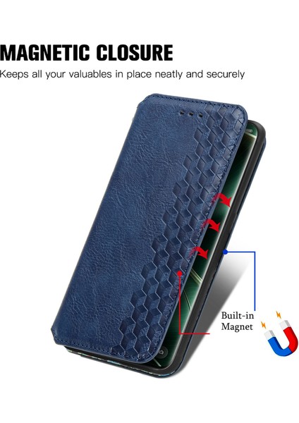 Oppo Find X6 Cüzdan Kılıfı ile Uyumlu, Kart Tutuculu, Pu Deri Flip Kickstand Kapak (Yurt Dışından)