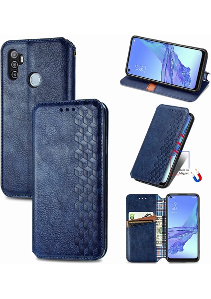 Yihang Boutique Oppo A53 2020 Cüzdan Kılıfı ile Uyumlu, Kart Tutuculu, Pu Deri Flip Kickstand Kapak (Yurt Dışından)