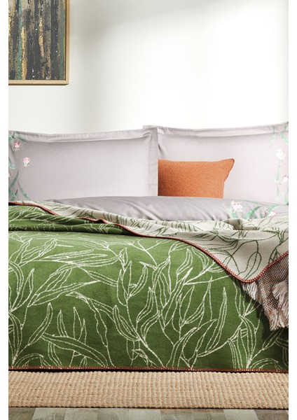 Audrey Çift Kişilik Battaniye - Yeşil