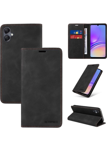 Samsung Galaxy A05 Cüzdan Derisi ile Uyumlu-Rfıd Engellemeli Kart Sahipleri-Tpu Kapaklı Kapak (Yurt Dışından)