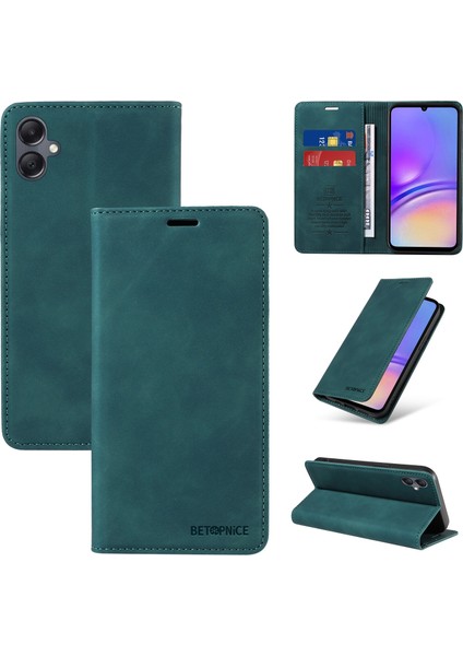 Samsung Galaxy A05 Cüzdan Derisi ile Uyumlu-Rfıd Engellemeli Kart Sahipleri-Tpu Kapaklı Kapak (Yurt Dışından)