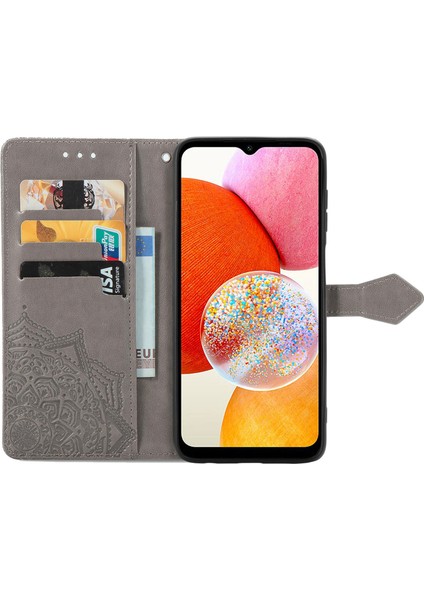 Samsung Galaxy A14 4g ile Uyumlu El Standı Fonksiyonlu Cüzdan Kabartmalı Pu Deri Kart Tutucu (Yurt Dışından) fırsatları