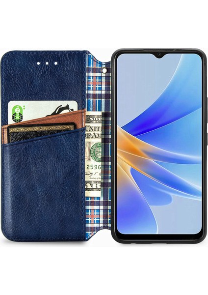 Oppo A17 Cüzdan Kılıfı ile Uyumlu, Kart Tutuculu, Pu Deri Flip Kickstand Kapak (Yurt Dışından)