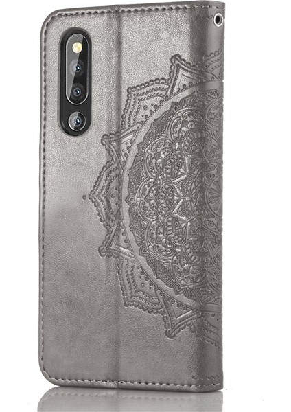 Huawei P30 ile Uyumlu El Standı Fonksiyonlu Cüzdan Kabartmalı Pu Deri Kart Tutucu (Yurt Dışından) fırsatları