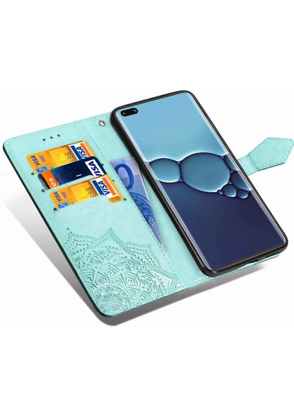 Huawei P40 Pro ile Uyumlu El Standı Fonksiyonlu Cüzdan Kabartmalı Pu Deri Kart Tutucu (Yurt Dışından) indirimleri