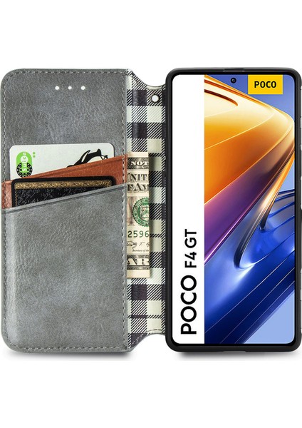 Xiaomi Poco F4 Gt Cüzdan Kılıfı ile Uyumlu, Kart Tutuculu, Pu Deri Flip Kickstand Kapak (Yurt Dışından)