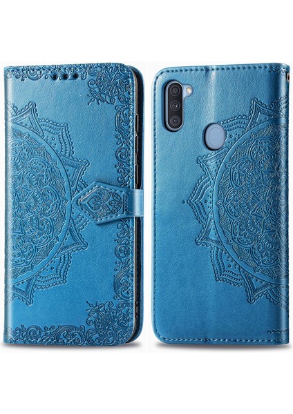 Samsung Galaxy A11 ile Uyumlu El Standı Fonksiyonlu Cüzdan Kabartmalı Pu Deri Kart Tutucu (Yurt Dışından) modelleri