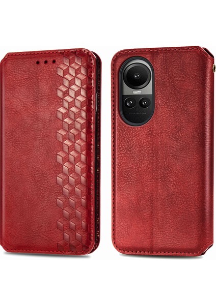 Oppo Reno 10 Pro 5g Cüzdan Kılıfı ile Uyumlu, Kart Tutuculu, Pu Deri Flip Kickstand Kapak (Yurt Dışından)