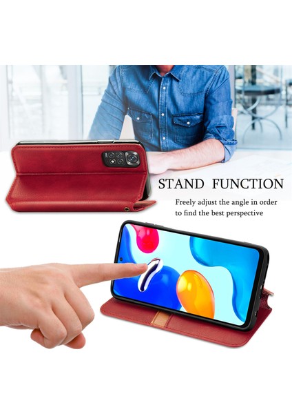 Xiaomi Redmi Note 11 4G/11S Cüzdan Kılıfı ile Uyumlu, Kart Tutuculu, Pu Deri Flip Kickstand Kapak (Yurt Dışından) modelleri