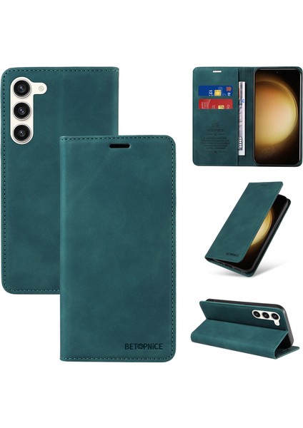 Samsung Galaxy S23 Cüzdan Derisi ile Uyumlu-Rfıd Engellemeli Kart Sahipleri-Tpu Kapaklı Kapak (Yurt Dışından)