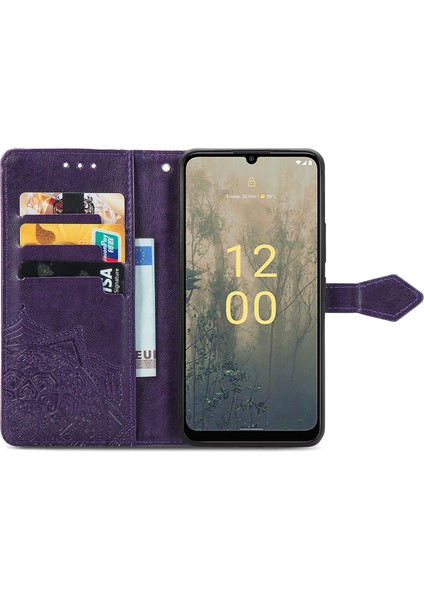 Nokia C31 ile Uyumlu El Standı Fonksiyonlu Cüzdan Kabartmalı Pu Deri Kart Tutucu (Yurt Dışından) fırsatları