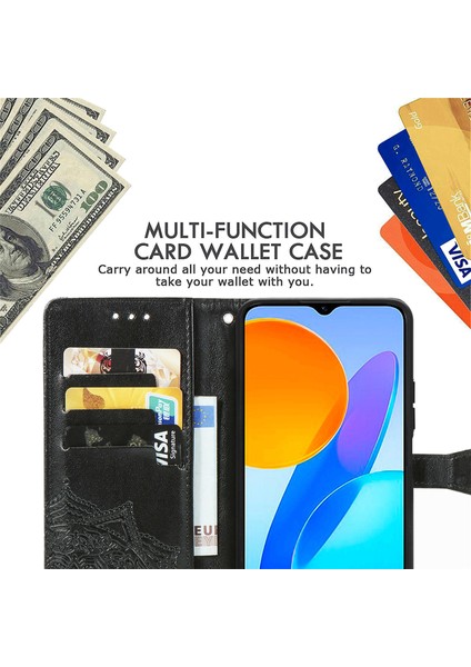 Honor X8 5g ile Uyumlu El Standı Fonksiyonlu Cüzdan Kabartmalı Pu Deri Kart Tutucu (Yurt Dışından) indirimleri