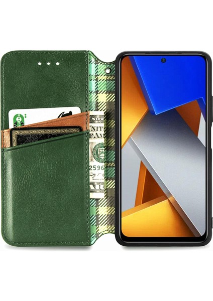 Xiaomi Poco M4 Pro Cüzdan Kılıfı ile Uyumlu, Kart Tutuculu, Pu Deri Flip Kickstand Kapak (Yurt Dışından) modelleri