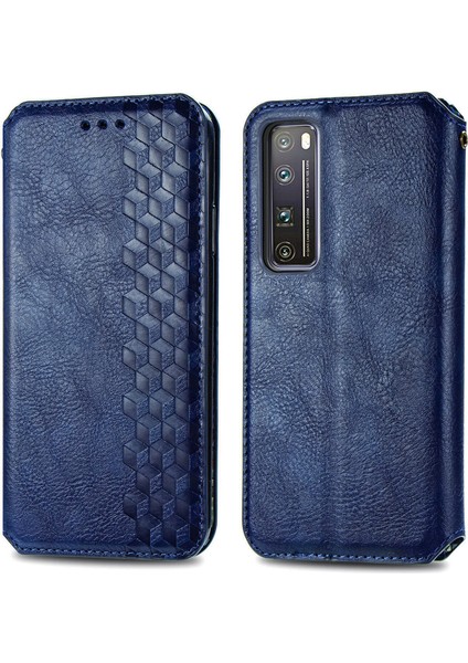 Huawei Nova 7 Pro Cüzdan Kılıfı ile Uyumlu, Kart Tutuculu, Pu Deri Flip Kickstand Kapak (Yurt Dışından)