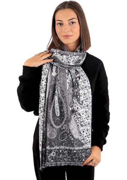 Siyah Şal Desen Kışlık Şal fiyatları