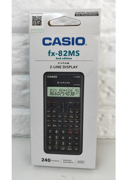 FX-82MS W2- 2. Versiyon Bilimsel Fonksiyonlu Hesap Makinesi 240 Fonksiyonlu