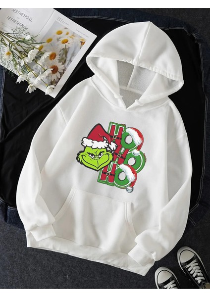 Grinch Hohoho Yenı Yıl Kapşonlu Sweatshirt