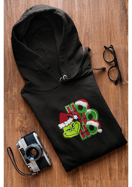 Grinch Hohoho Yenı Yıl Kapşonlu Sweatshirt