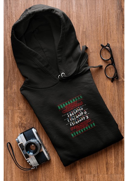 Stranger Things Lambalar Merry Christmas Kapşonlu Sweatshirt