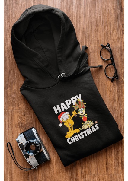Garfield Happy Christmas Kapşonlu Sweatshirt indirimleri