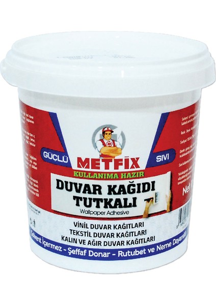 Ovalit Duvar Kağıdı Yapıştırıcısı - Sıvı 1 kg - Şeffaf Donar