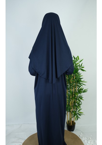 Lacivert Fermuarlı Pratik Namaz Elbisesi fırsatları