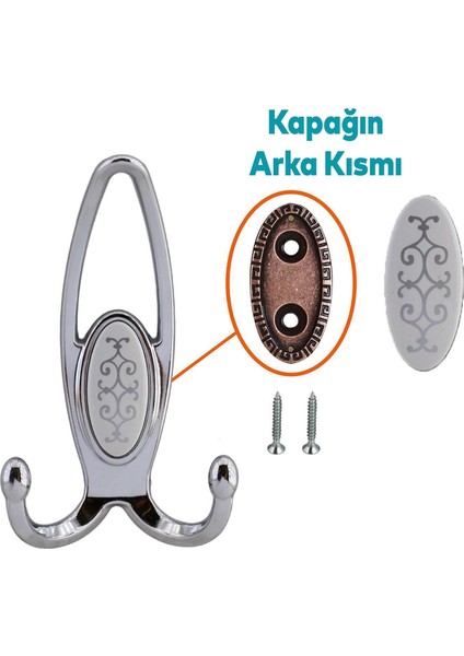 Metax Uzay Portmanto Vestiyer Duvar Askısı Metal Dolap Elbise Askılığı Krom Beyaz Krom Kapak modelleri