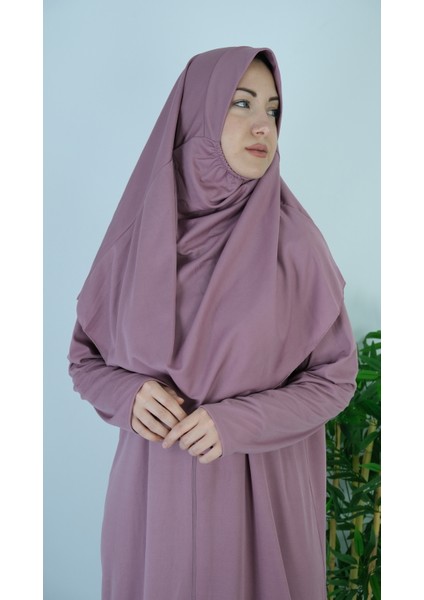 Gül Kurusu Fermuarlı Pratik Namaz Elbisesi