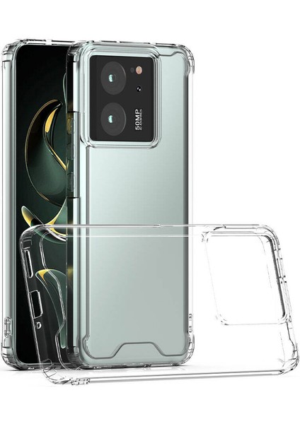 Xiaomi Mi 13T Pro Kılıf Darbe Korumalı Şeffaf Pürüzsüz Sert Kenar Silikon Kapak