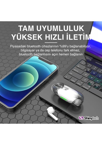 ST69 Tws Beyaz Kablosuz Kulaklık
