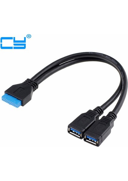 USB 3.0 20PIN Dişi - Çift A Dişi Usb3.0 Kablosu 20P F - Af 0.25M 0.8ft 5gbps Desteği USB 2.0 (Yurt Dışından) fiyatları