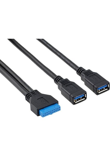 USB 3.0 20PIN Dişi - Çift A Dişi Usb3.0 Kablosu 20P F - Af 0.25M 0.8ft 5gbps Desteği USB 2.0 (Yurt Dışından) modelleri