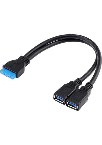 USB 3.0 20PIN Dişi - Çift A Dişi Usb3.0 Kablosu 20P F - Af 0.25M 0.8ft 5gbps Desteği USB 2.0 (Yurt Dışından) fırsatları