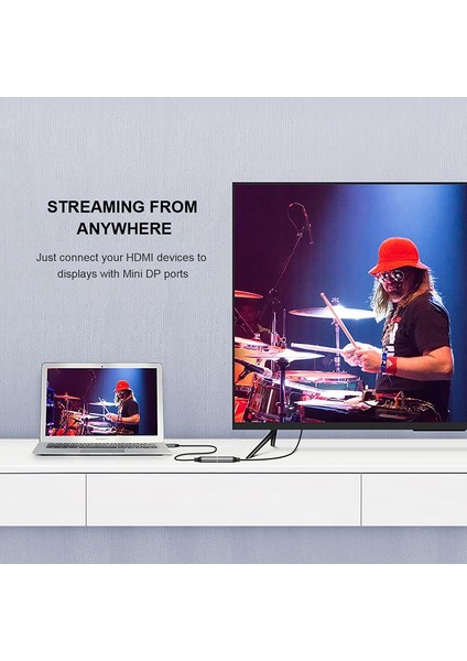 Qgeem QG-HD02-1 * HDMI - Mdp Dişi Adaptör-Gri (Yurt Dışından)