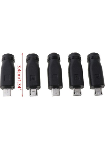 Adet 5.5x2.1mm Dişi Jack - Mikro USB Erkek Fiş Dc Güç Konektörü Adaptörü (Yurt Dışından)