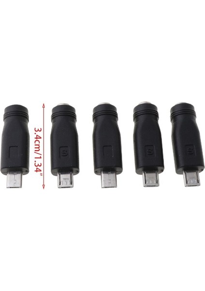 Adet 5.5x2.1mm Dişi Jack - Mikro USB Erkek Fiş Dc Güç Konektörü Adaptörü (Yurt Dışından) fiyatları