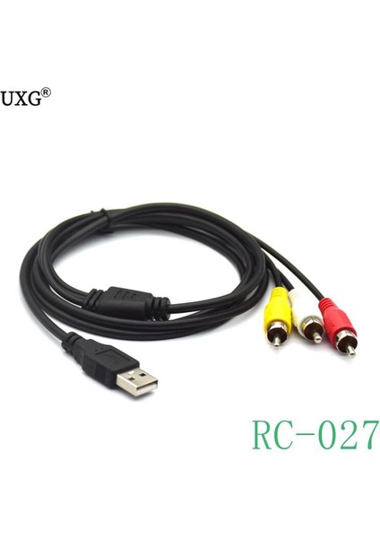 Yeni 1.5m 5ft USB 2.0 Ila 3 Rca Kablo Erkek-Erkek Av Ses Adaptör Kablosu Av Ekipmanı Için HDD Oynatıcı (Yurt Dışından)