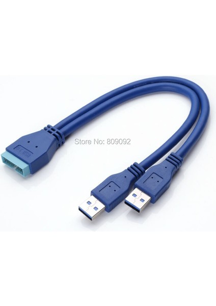 2 Bağlantı Noktalı USB 3.0 A Erkek - 20 Pin Anakart Başlığı Erkek Y Uzatma Kablosu Adaptörü (Yurt Dışından) fiyatları