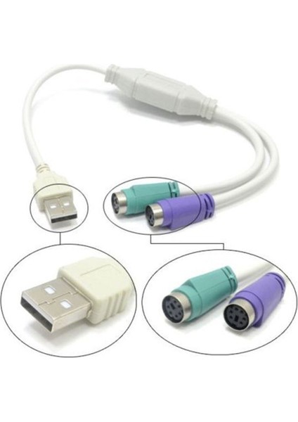 1 Adet USB Erkek Ps2 Dişi Kablo Adaptörü Dönüştürücü Klavye Fare Için Kullanın (Yurt Dışından) modelleri