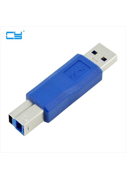 Standart USB 3.0 Tip A Erkek - USB 3.0 Tip B Erkek Fiş Konnektör Adaptörü Usb3.0 Dönüştürücü Adaptör Am - Bm (Yurt Dışından)