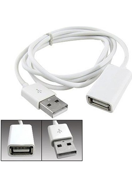 1m Beyaz Pvc Metal USB 2.0 Erkek Dişi Uzatma Adaptör Kablosu Kablosu 1m 3ft Veri Kabloları (Yurt Dışından) modelleri