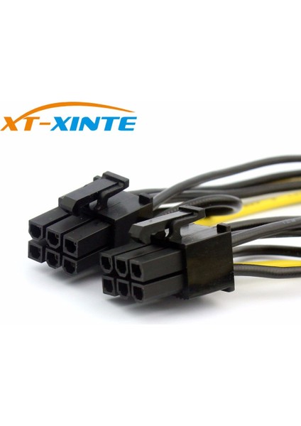 Xt-Xınnte 24PIN - Çift 6 Pin Pcı-E Grafik Kartı Güç Kablosu Önyükleme Grafik Adaptör Kablosu Tel 18AWG 30 cm (Yurt Dışından) modelleri