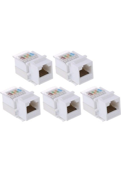 5 Adet CAT5E Utp Ağ Modülü Aletsiz RJ45 Bağlantı Kablosu Adaptörü Amp Içın (Yurt Dışından)
