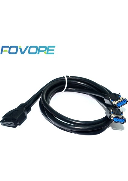 Konektör USB 3.0 Panel Montajlı Çift Bağlantı Noktalı Usb3.0 Dişi Vida Panel Montajlı Anakart 20 Pin 20PIN Başlık Düz Kablo Kablosu (Yurt Dışından) fiyatları