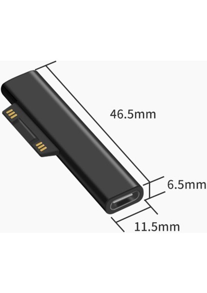 Tip C Dişi Pd Hızlı Şarj Fişi Dönüştürücü Sur Pro 3 4 5 6 Go Konektörü USB C Dişi Adaptör Sur Book (Yurt Dışından)